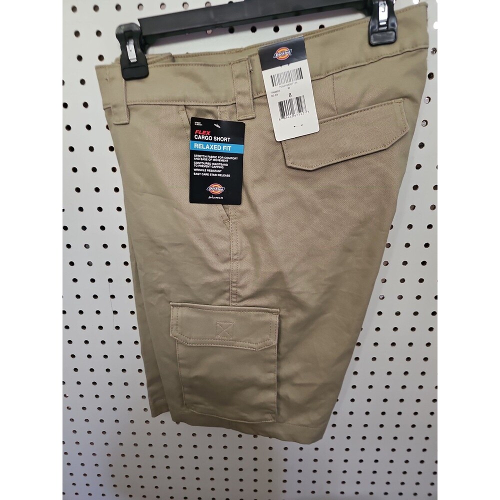 Dickies Women's Size 8 Tan Flex Cargo Short Relaxed Fit Work Hike Walk NWT - Picture 8 of 8
